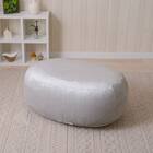 カバーが洗える 1人掛けふわもちソファセット 布張りタイプ (ベロア GY) 6枚目画像