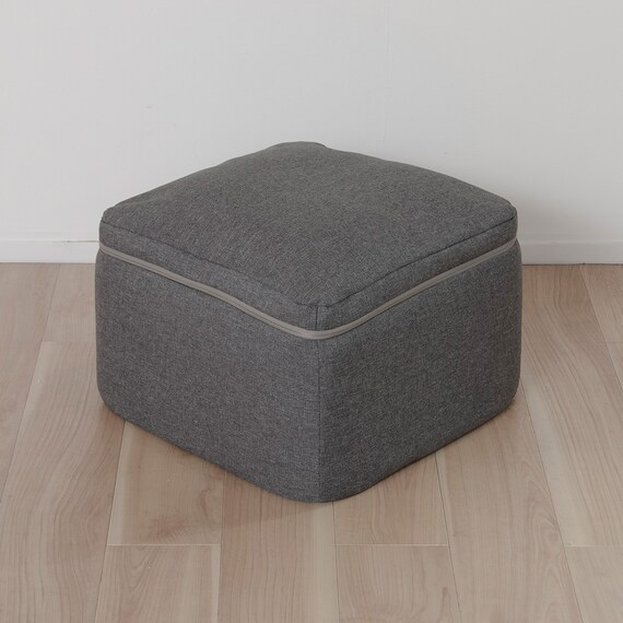 マルチに使えるクッションスツール スクエア GY 1枚目画像