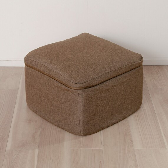 マルチに使えるクッションスツール スクエア BR 1枚目画像