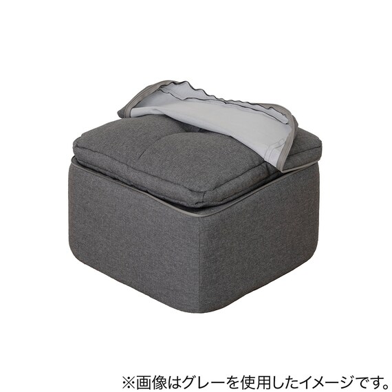 マルチに使えるクッションスツール スクエア BE 5枚目画像