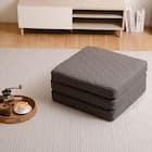 オットマン・スツールになるごろ寝マットレス(コイルマットレス3枚)GY 1枚目画像