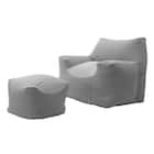 1人掛けビーズソファ・オットマンセット GY (A864 A865) 1枚目画像