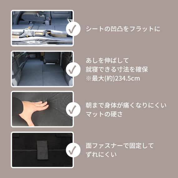 車中泊マット ホンダエヌバン JJ1/JJ2型専用 5枚目画像
