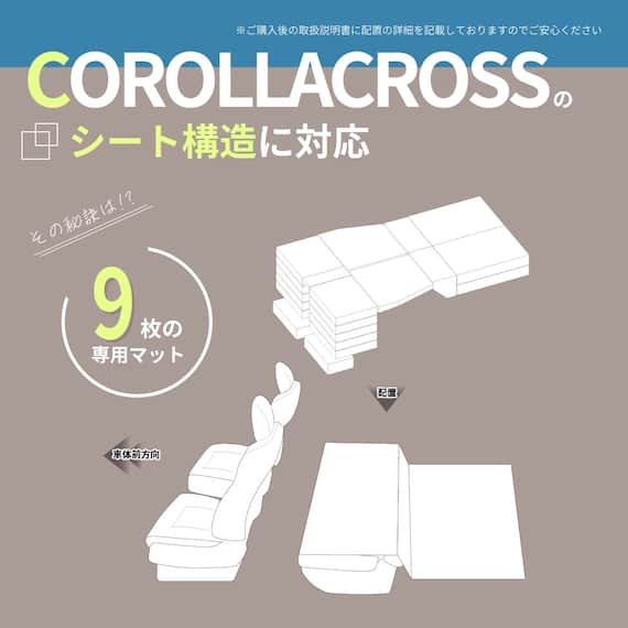 車中泊マット トヨタカローラクロス SVG11/13/15/16 ・ ZSG10 ・ MXGA10型 デッキボード下段仕様専用 8枚目画像