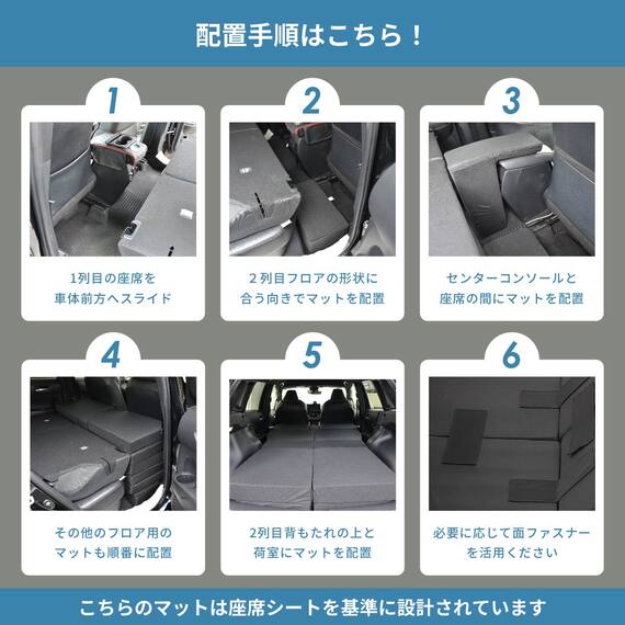 車中泊マット トヨタカローラクロス SVG11／13／15／16 ・ ZSG10 ・ MXGA10型  デッキボード下段仕様専用 11枚目画像