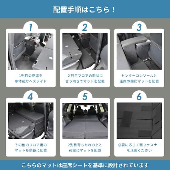 車中泊マット トヨタカローラクロス SVG11/13/15/16 ・ ZSG10 ・ MXGA10型 デッキボード下段仕様専用 11枚目画像