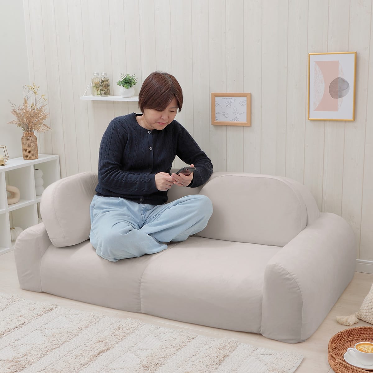 (38,664円→12,000円)コンパクトソファー 暮らしに寄り添うコンパクトローソファ (A1371 グレー) | ニトリネット