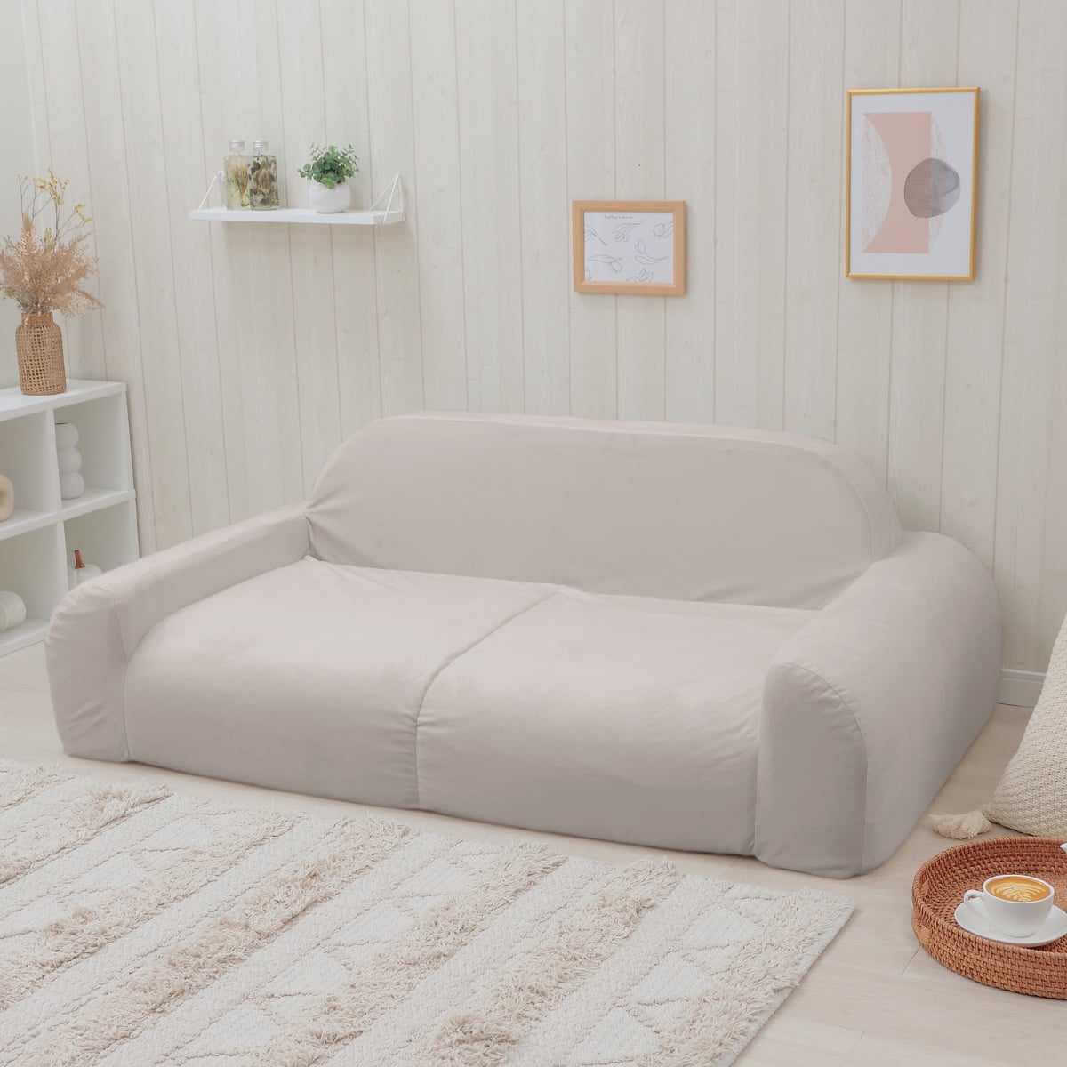 暮らしに寄り添うコンパクトローソファ (A1371 グレー) | ニトリネット