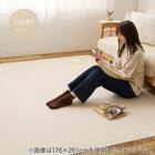 【日本製】ループパイルの軽量ラグ176×261cm(アイボリー) 1枚目画像