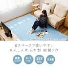 【日本製】ループパイルの軽量ラグ176×261cm(アイボリー) 3枚目画像