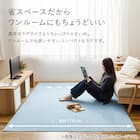 【日本製】ループパイルの軽量ラグ176×261cm(アイボリー) 4枚目画像