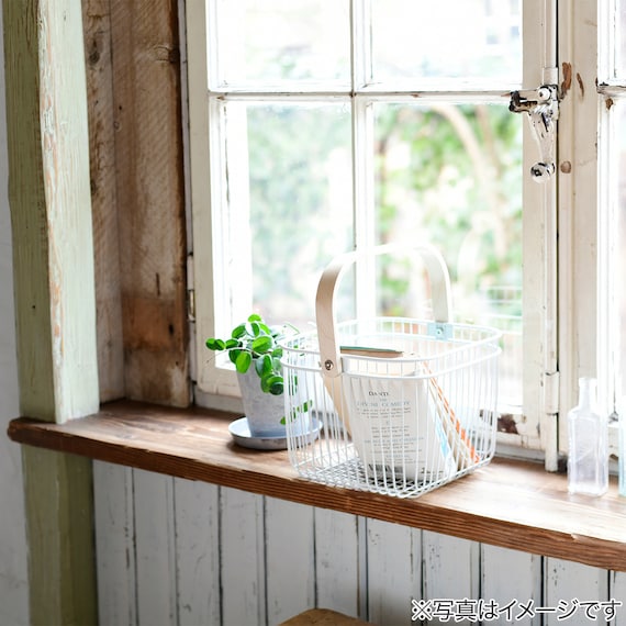 取っ手付バスケット265(ホワイト) 2個セット 4枚目画像