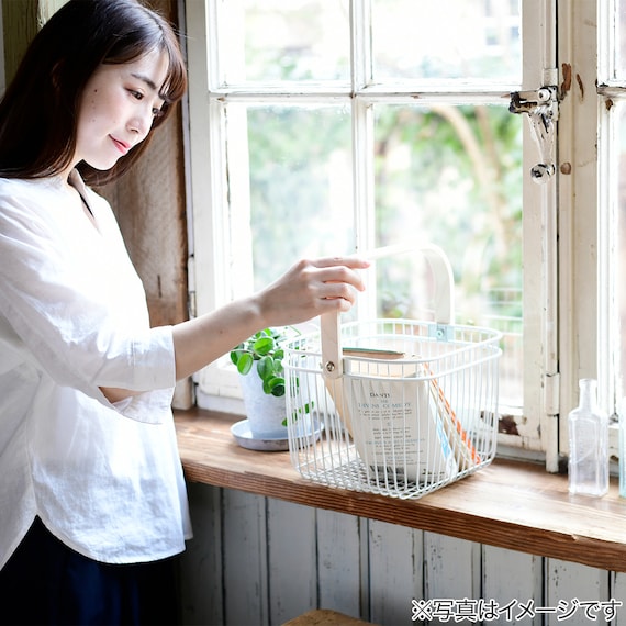 取っ手付バスケット265(ホワイト) 2個セット 5枚目画像