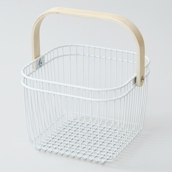取っ手付バスケット265(ホワイト) 2個セット 7枚目画像