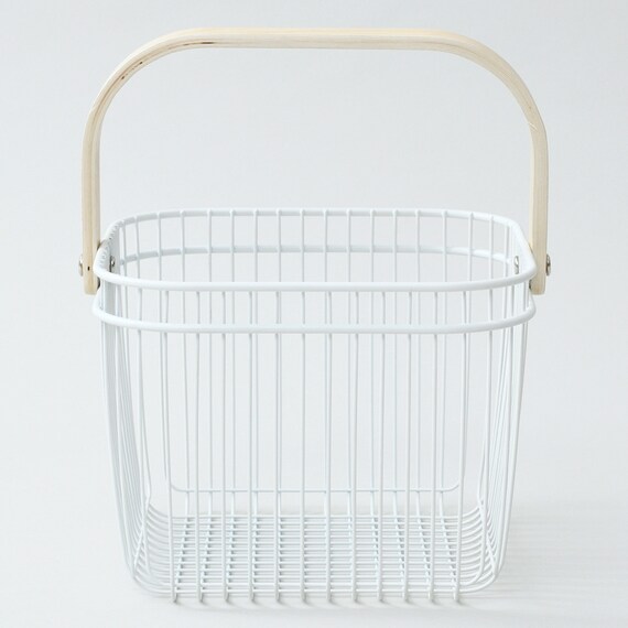 取っ手付バスケット265(ホワイト) 2個セット 8枚目画像