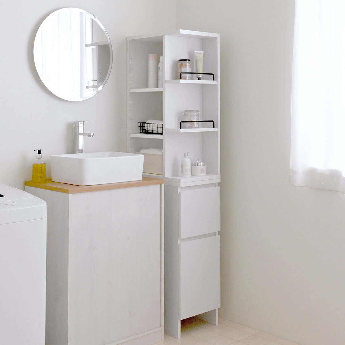 洗面所やキッチンにも使えるすき間収納 (幅30cm WH) | ニトリネット