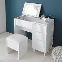 なめらかな波型のドレッサー (幅80cm)