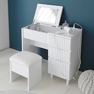 なめらかな波型のドレッサー (幅80cm)