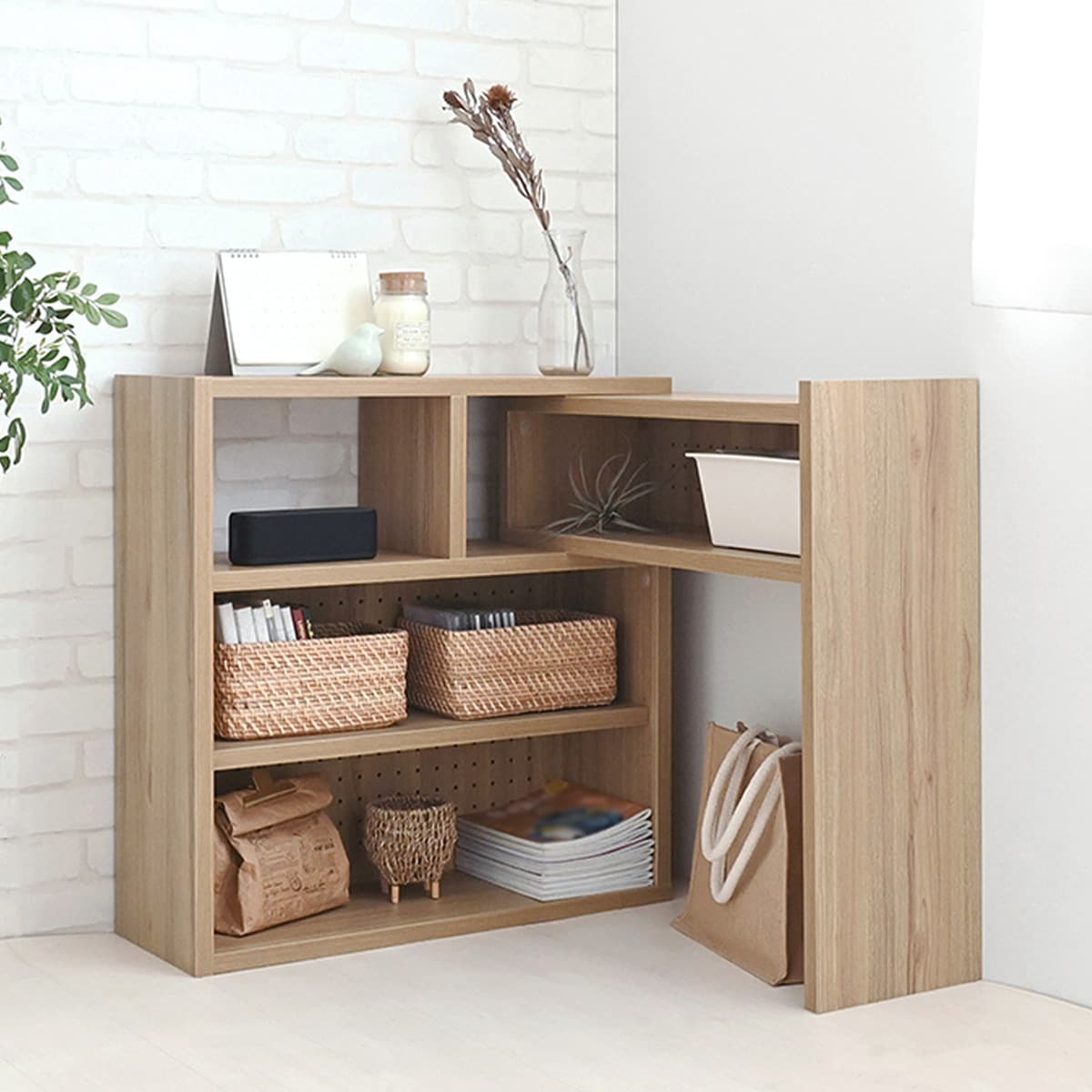 伸縮回転オープンラック (72×72cm GN) | ニトリネット【公式】 家具