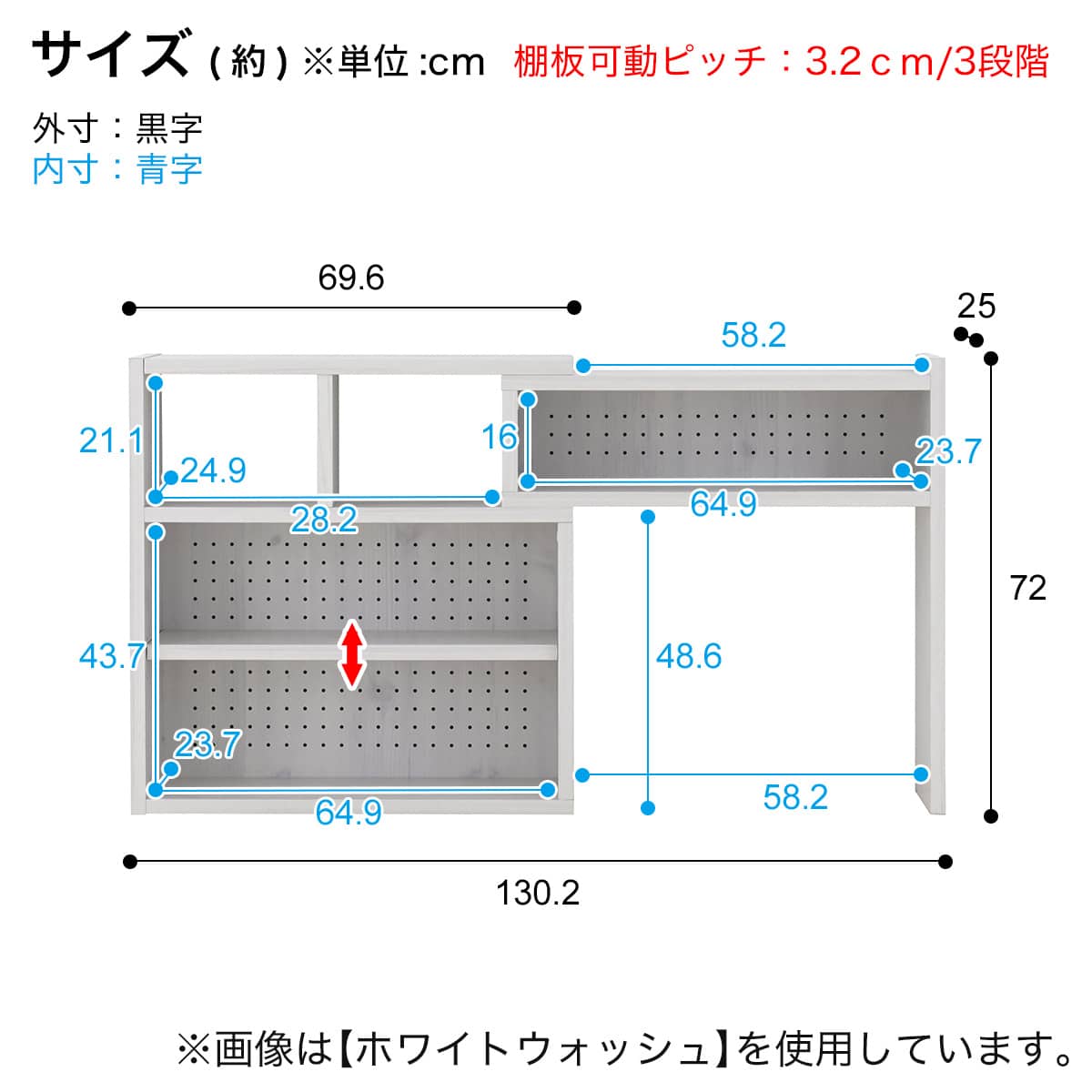 伸縮回転オープンラック (72×72cm GN) | ニトリネット【公式】 家具