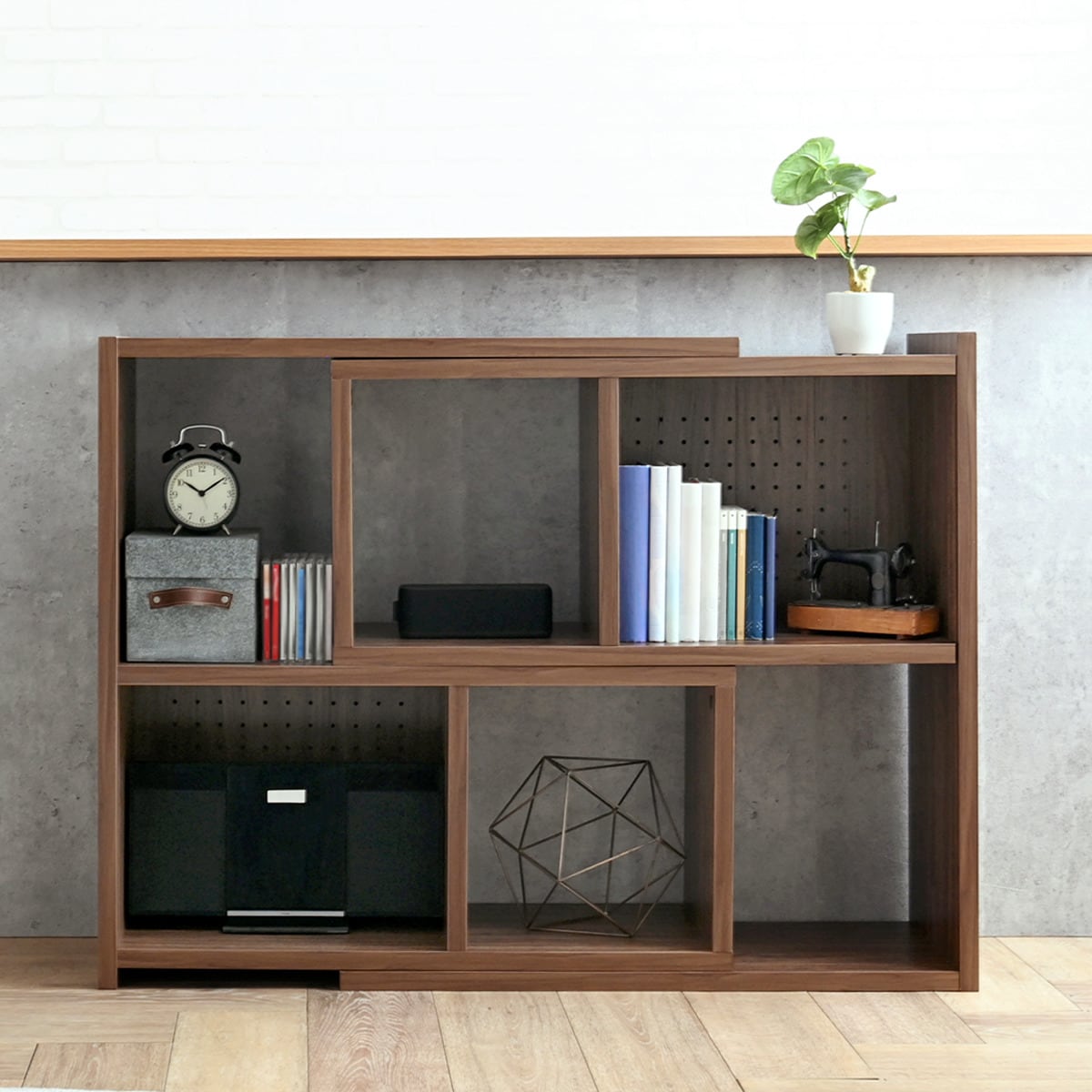 伸縮回転オープンラック (80×80 BR) | ニトリネット【公式】 家具