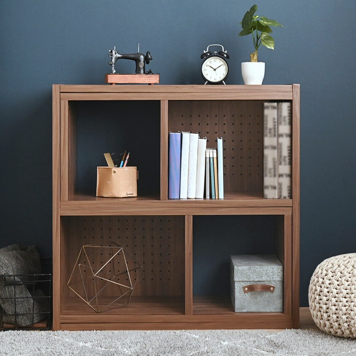 伸縮回転オープンラック (80×80 BR) | ニトリネット【公式】 家具