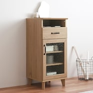 石目調ガラスの北欧風スリムキャビネット【期間限定価格:11/28~1/5まで】