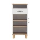 石目調ガラスの北欧風スリムキャビネット (幅40cm WW/GN) 6枚目画像