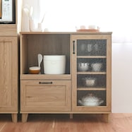 石目調ガラスの北欧風レンジボード