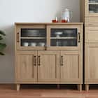 石目調ガラスの北欧風キッチンカウンター (幅90cm GN) 1枚目画像