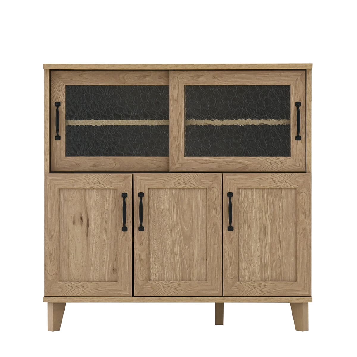 石目調ガラスの北欧風キッチンカウンター (幅90cm GN) | ニトリネット