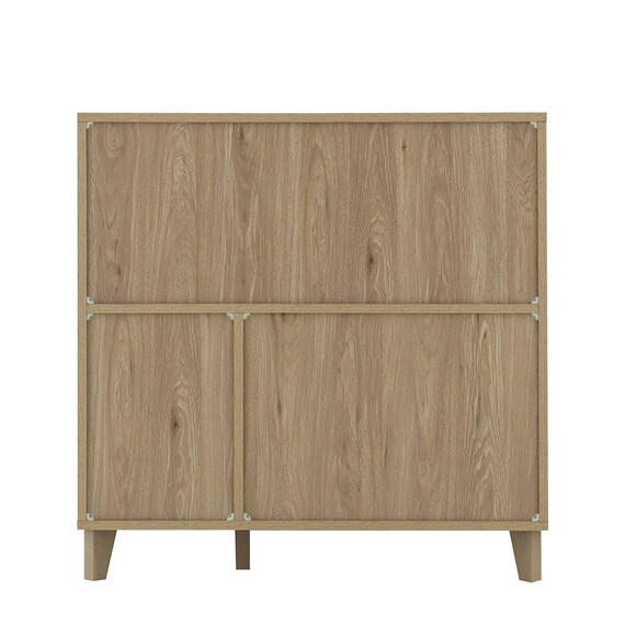 石目調ガラスの北欧風キッチンカウンター (幅90cm GN) 7枚目画像