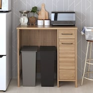 北欧スタイルのキッチンペールカウンター (幅90cm GN)