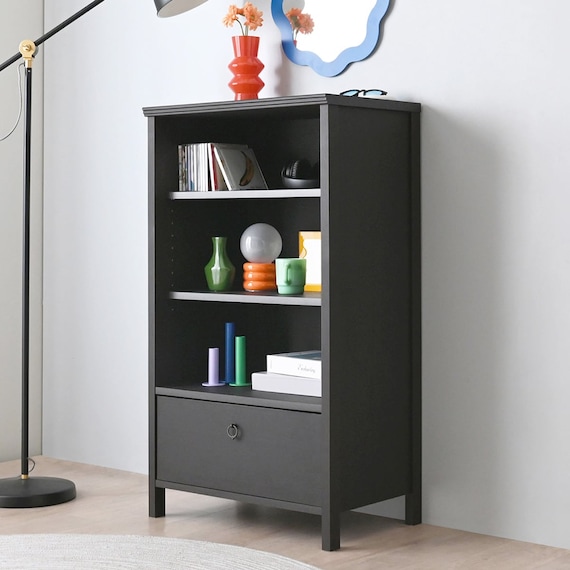 ヴィンテージ調のシンプルキャビネット (幅60cm DBR) 1枚目画像