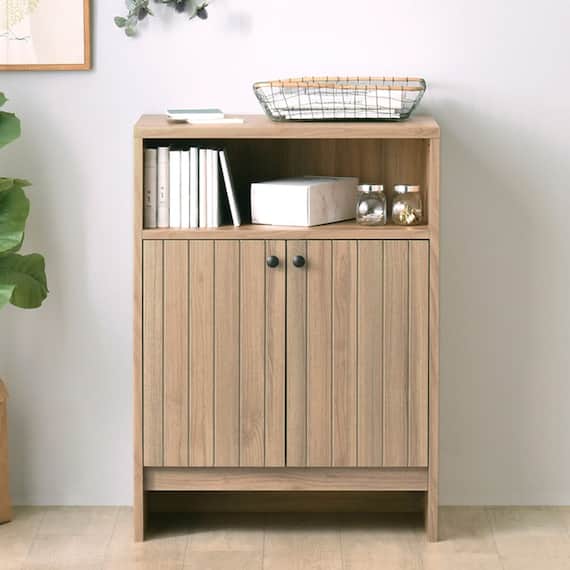 コンパクトサイズのシンプルキャビネット (幅60cm GN) 1枚目画像