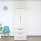 引き出し付き衣類収納庫 上置き付き (WW) 1枚目画像