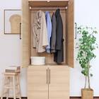 子供服も掛けられる衣類収納庫 上置き付き (NA) 3枚目画像