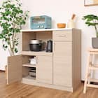 シンプルデザインキッチンカウンター (グレージュ) 1枚目画像