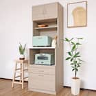 家電対応シンプルキッチン収納 (グレージュ) 1枚目画像