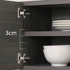 ゴミ箱も収まるシンプルキッチン収納 (ブラック) 5枚目画像