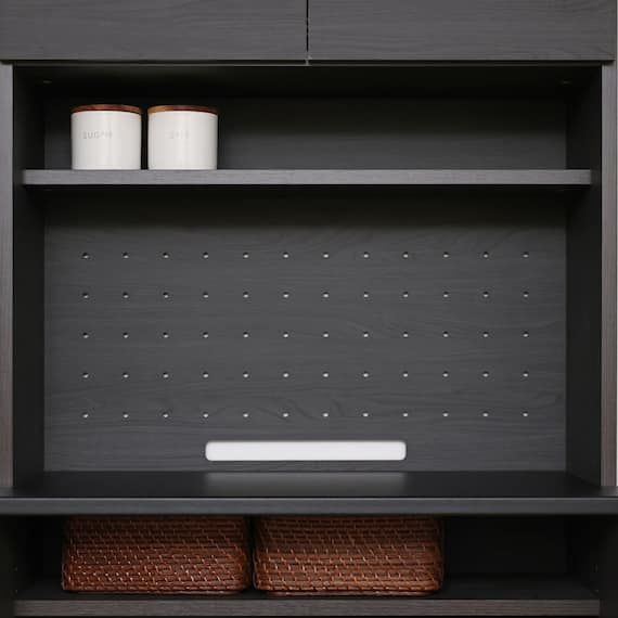 ゴミ箱も収まるシンプルキッチン収納 (ブラック) 10枚目画像