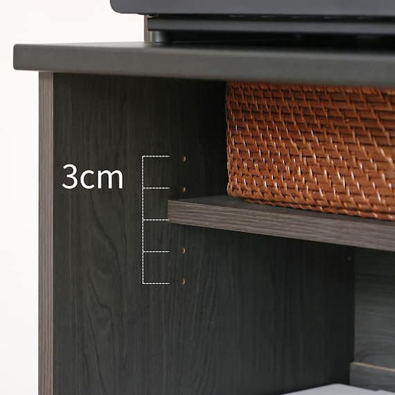 ゴミ箱も収まるシンプルキッチン収納 (ブラック) 12枚目画像