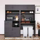 ゴミ箱も収まるシンプルキッチン収納 (ブラック) 14枚目画像