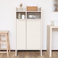 スリム設計のモダンキャビネット 扉 (高さ120cm)【期間限定価格:11/28~1/5まで】