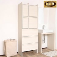 スリム設計のモダンキャビネット 引き出し3段 (高さ180cm)【期間限定価格:11/28~1/5まで】