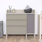 スリム設計のモダンキャビネット (幅90cm GY) 1枚目画像