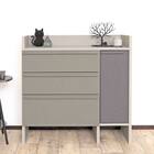 スリム設計のモダンキャビネット (幅90cm GY) 3枚目画像