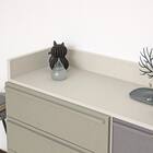 スリム設計のモダンキャビネット (幅90cm GY) 5枚目画像