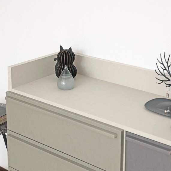 スリム設計のモダンキャビネット (幅90cm GY) 5枚目画像