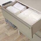 スリム設計のモダンキャビネット (幅90cm GY) 6枚目画像